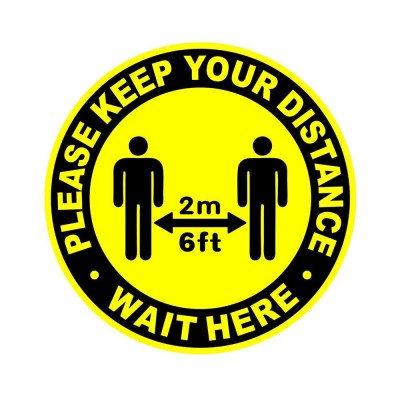 Wholesale PVC social distancing waterproof keep your distance floor stickers